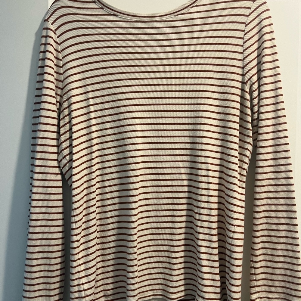 Time and Tru Striped Long Sleeve Top